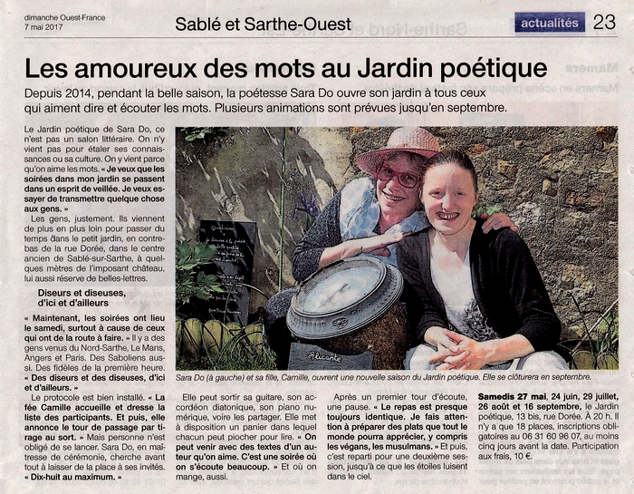 1 Article Ouest France Sara Do Jardin Poétique du 7 mai 2017 (700).jpg