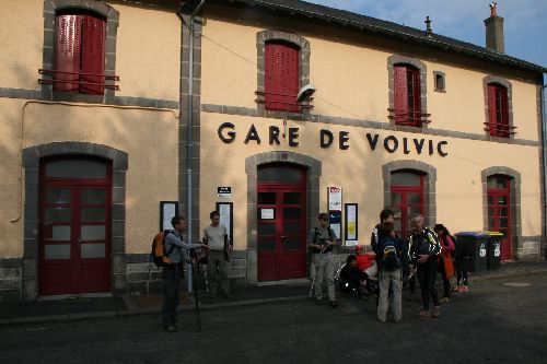 L'arrivée à la gare de Volvic
