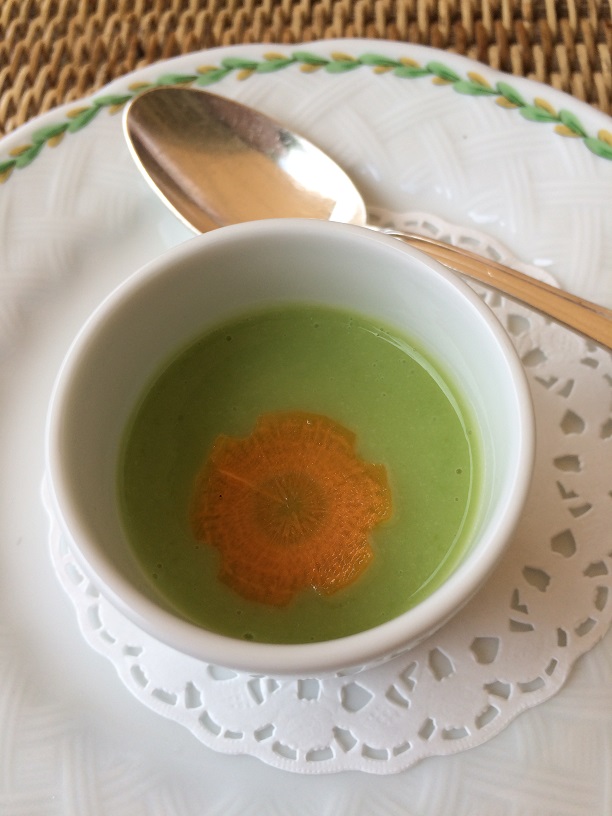 Amuse bouche : Velouté de petit pois