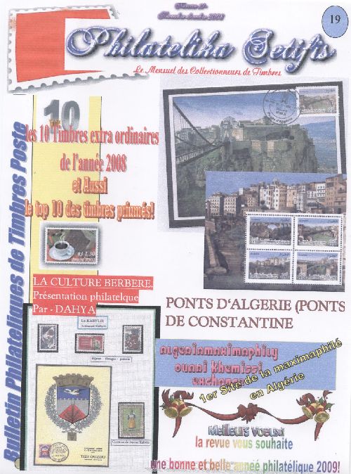 N°19  Nov/decembre 2008 Le nouveaux Nuémro de philatelika Setifis
