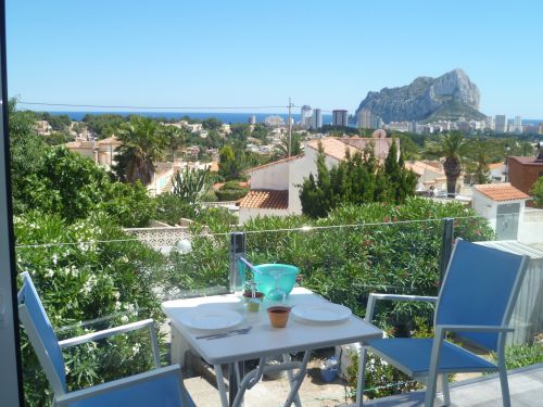 Balcon avec Jolie vue mer ensoleillé toute la journée