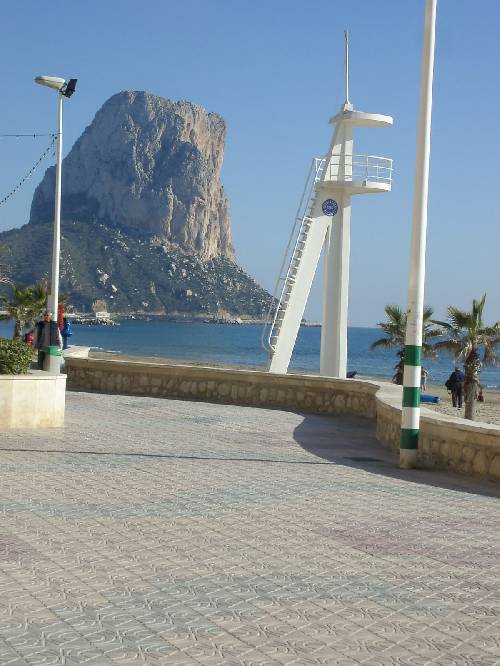 La digue et la promenade maritime de Calpe