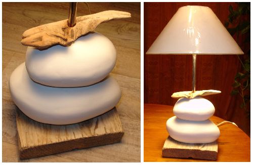 LAMPE GALET BOIS FLOTTE II