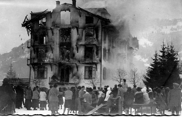 Hôtel du Parc en feu, 2 mars 1925