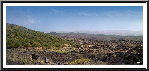 Vue depuis les versants de l'Etna