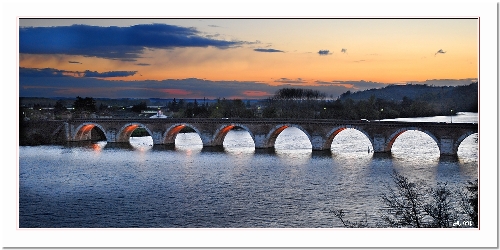 Coucher de soleil sur Moissac