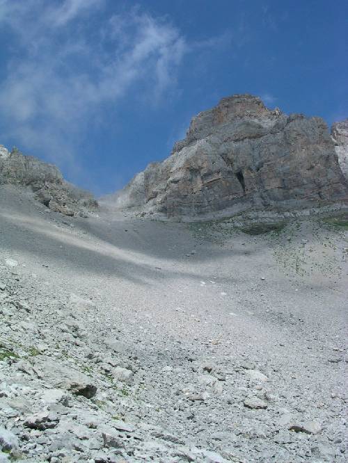 descente du col de Countendé par le pierrier