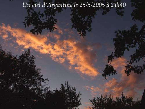 Argentine: un ciel de mai