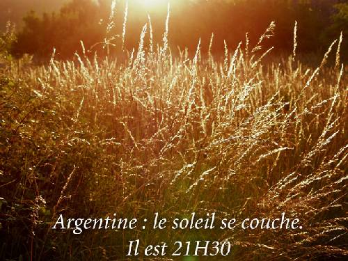 Argentine : le soleil se couche