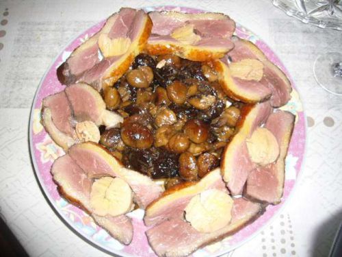 Rôti de magret farci foie gras