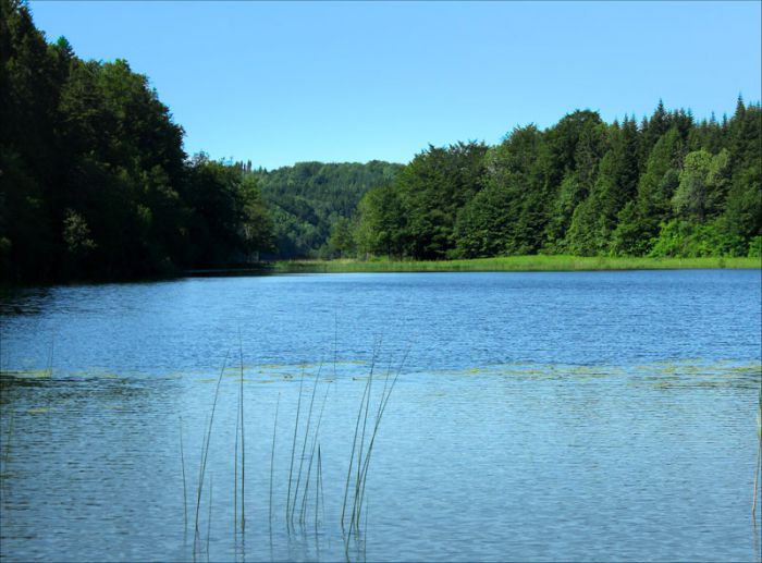Lac du Petit Maclu en été.