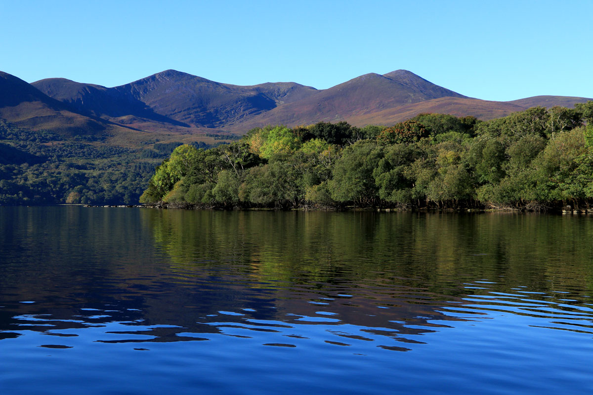 Les monts Macgillycuddy's Reeks, qui veillent sur les lacs de Killarney