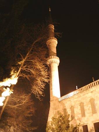 mosquée Bleue, la nuit