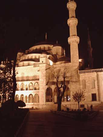 La mosquée Bleue de nuit