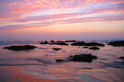 Soir sur plage Bretonne