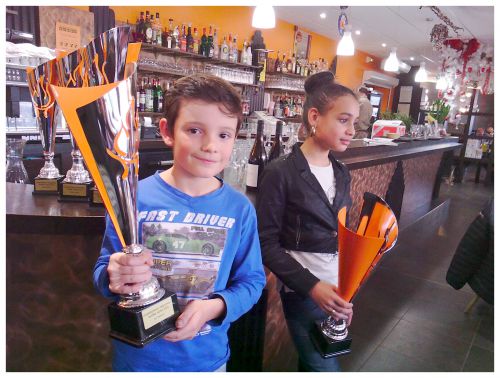 Podium du Championnat Régional Minikart 2014 (Allonzier la Caille - Décembre 2014)