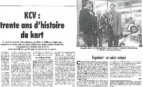 Les piliers du KCV (Expokart 2001 / Photo AsK Villeurbanne)