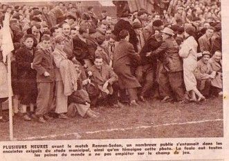 Miroir-Sprint du 20 décembre 1954 les invincibles Sedannais ont conquis 24.000 Rennais . 4 eme articles