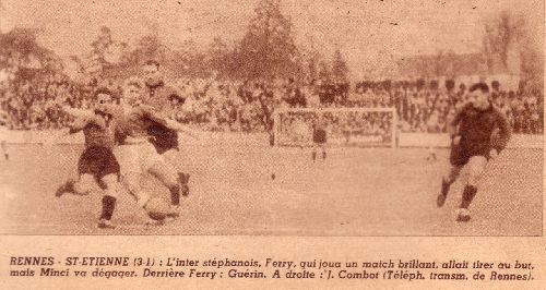 But et Club du 13 Mars 1950 N°225 Rennes-Saint Etienne