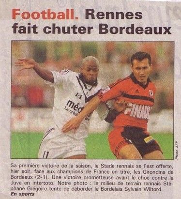 Télégramme du 20 Aout seconde image pour le match Rennes-Bordeaux