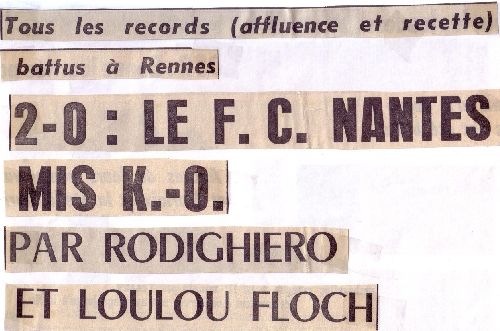 Rennes nanates 14 e journée 11 NOvembre 1965