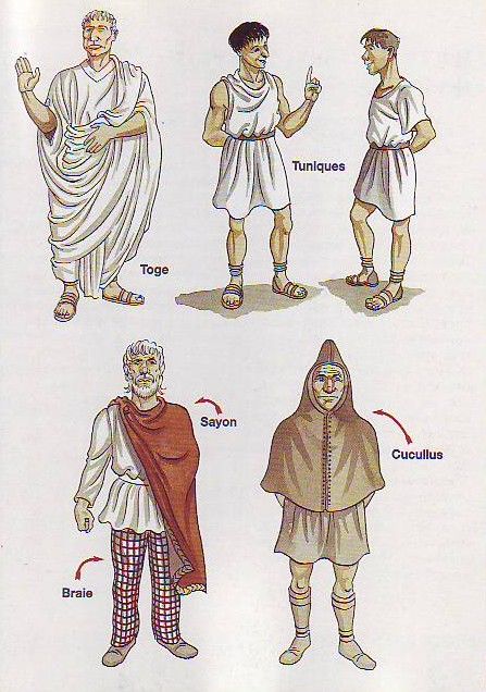 les vêtements des gallos romains