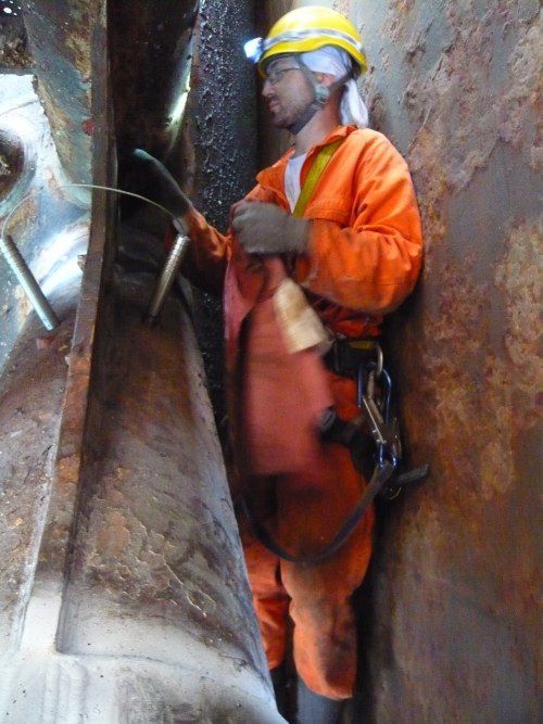 MPI ON THE RIG LEGS - JACK UP PRIDE CABINDA - CONGO - 2010