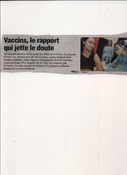 Vaccin (article Le Progrès 05-07-04)