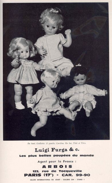 Poupées Furga vendues en France en 1965 / Furga dolls sold in France in 1965