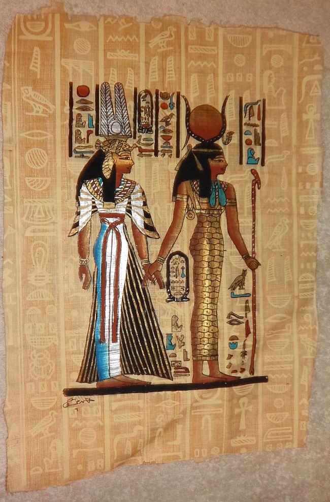 Papyrus Intronisation de Néfertari devant Khépri