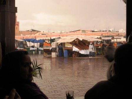 Arrivée à Marrakech sous la pluie