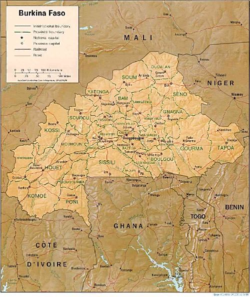 Le Burkina Faso... Ouagadougou la Capitale... au dessus Kongoussi... (un peu comme une circonscription... )... département du Bam... Rollo se trouve au dessus... Toessin à 3 km de Rollo...