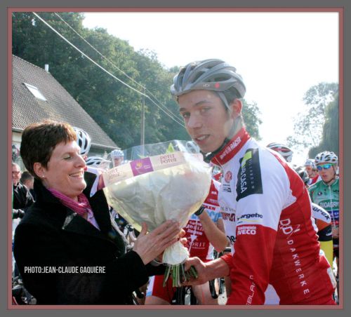 Au mois d'octobre de l'année dernière Igor avait été fleuri à La Hutte lors du grand prix cycliste pour juniors après son titre en Italie.