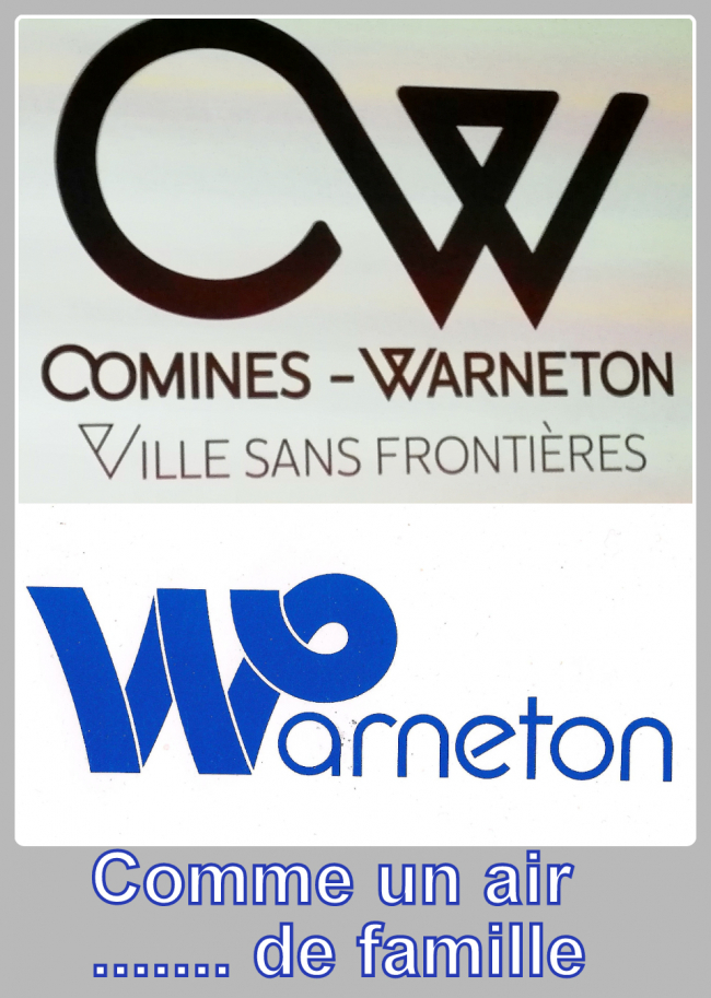 En haut le logo de la ville...En bas le logo de Warneton-Industrie..Il y a comme un petit air de famille, n'est-ce pas ?