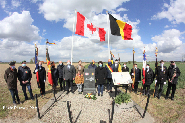 Ce mercredi après-midi à Ploegsteert un hommage a été rendu à Joffre Ribout, pilote canadien abattu dans le ciel ploegsteertois, le 5 mai 1942.