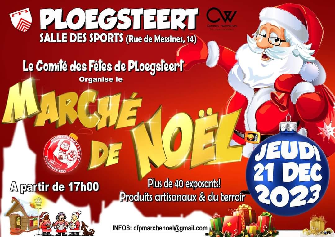Un marché de Noël à voir absolument  Jeudi 21 décembre dès 17h à la salle des sports de Ploegsteert