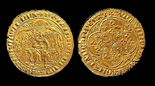 Monnaie : pavillon d'or de Philippe VI