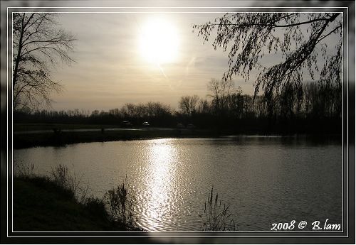 Ciel de Janvier et reflet sur l'étang