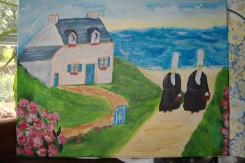 maison bretonne et les bigoudenes