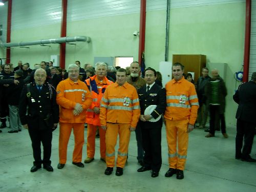 Pendant le pôt de l'amité avec les pompiers