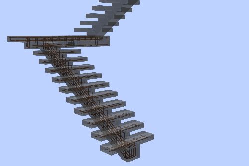 ferraillage partiel d'un escalier