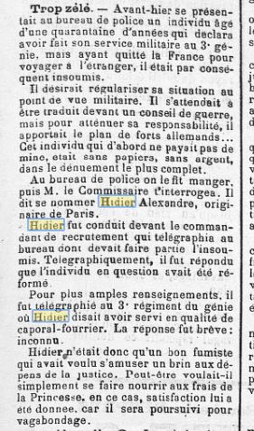 Alexandre HIDIER Le petit Haut-Marnais 6 mai 1907