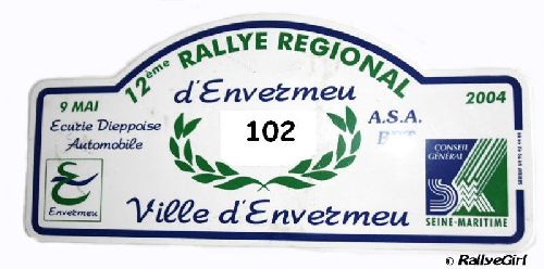 Plaque Envermeu 2004 par Rallyegirl