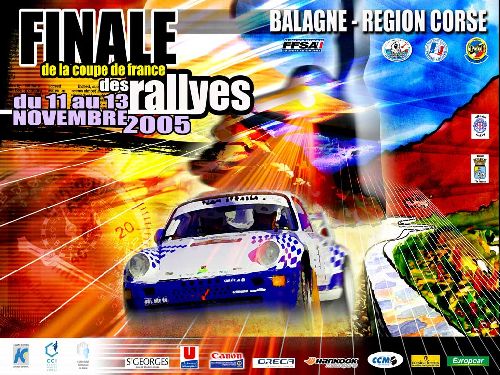 Affiche Finale rallyes en Corse 2005