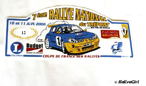 Plaque Rallye du Tréport 2006 par Rallyegirl