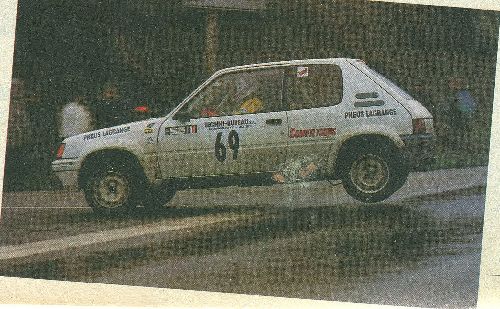 205 rallye de FRED MOREL/MANSEL par ELVIS au Rallye du Val de Bresle 1995 