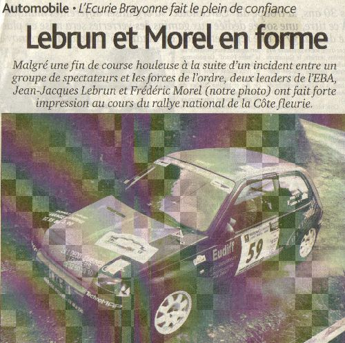 Article de journal sur le Rallye de la Côte Fleurie 2007 par Nicolas THERIER *******************(cliquez sur l' article pour pouvoir le lire)