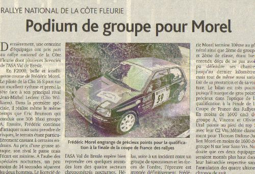 Article de journal sur le Rallye de la Côte Fleurie 2007 par Nicolas THERIER *******************(cliquez sur l' article pour pouvoir le lire)