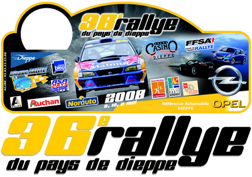 La belle plaque des modernes de ce rallye de DIEPPE 2008