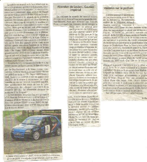 Article de presse de N THERIER rallye de NEUFCHATEL 2009